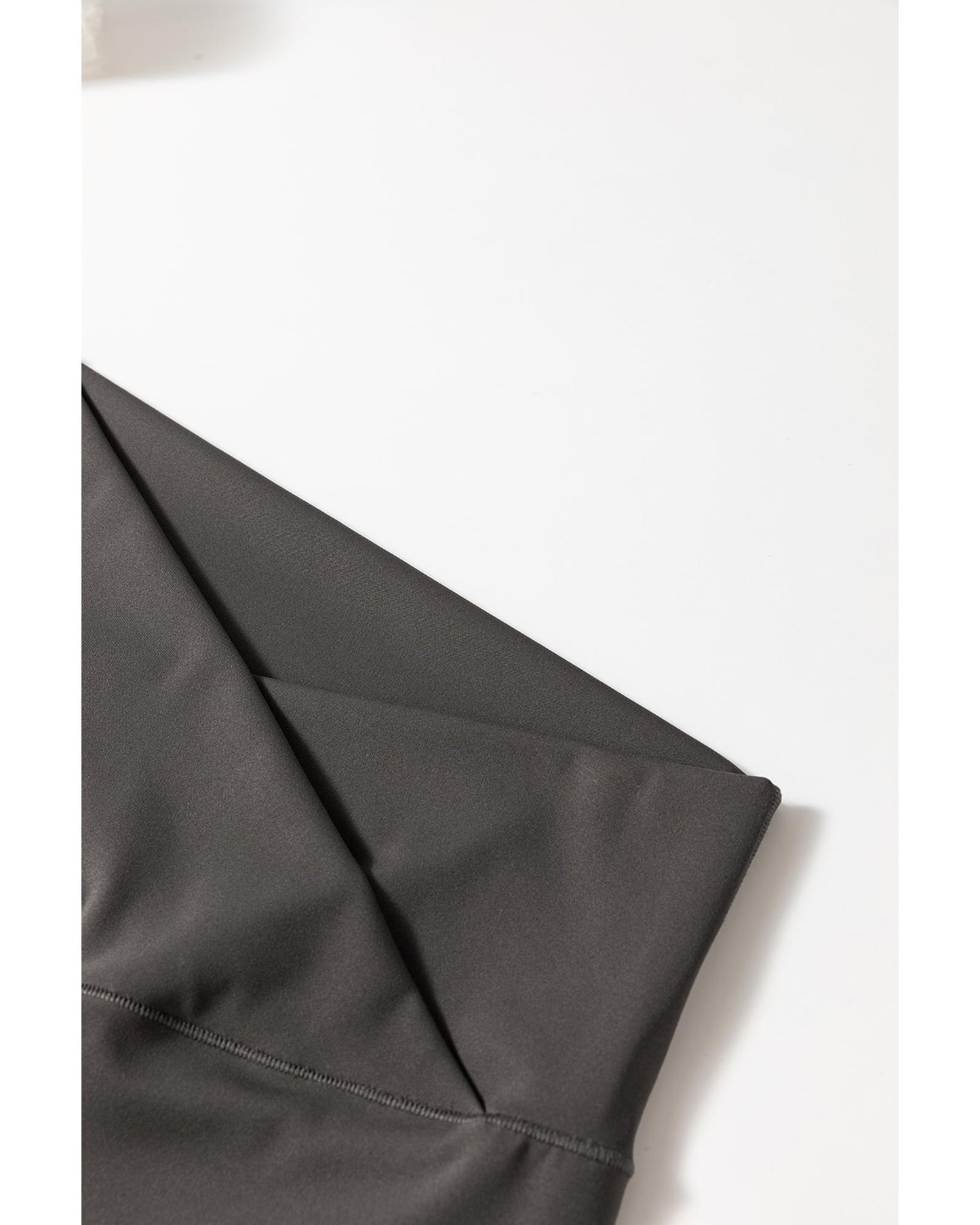 Dark Grey V Shape High Waist Flared Leggings - M