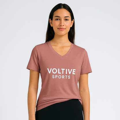 Women's Relaxed V-Neck T-Shirt – Voltive Sports Edition