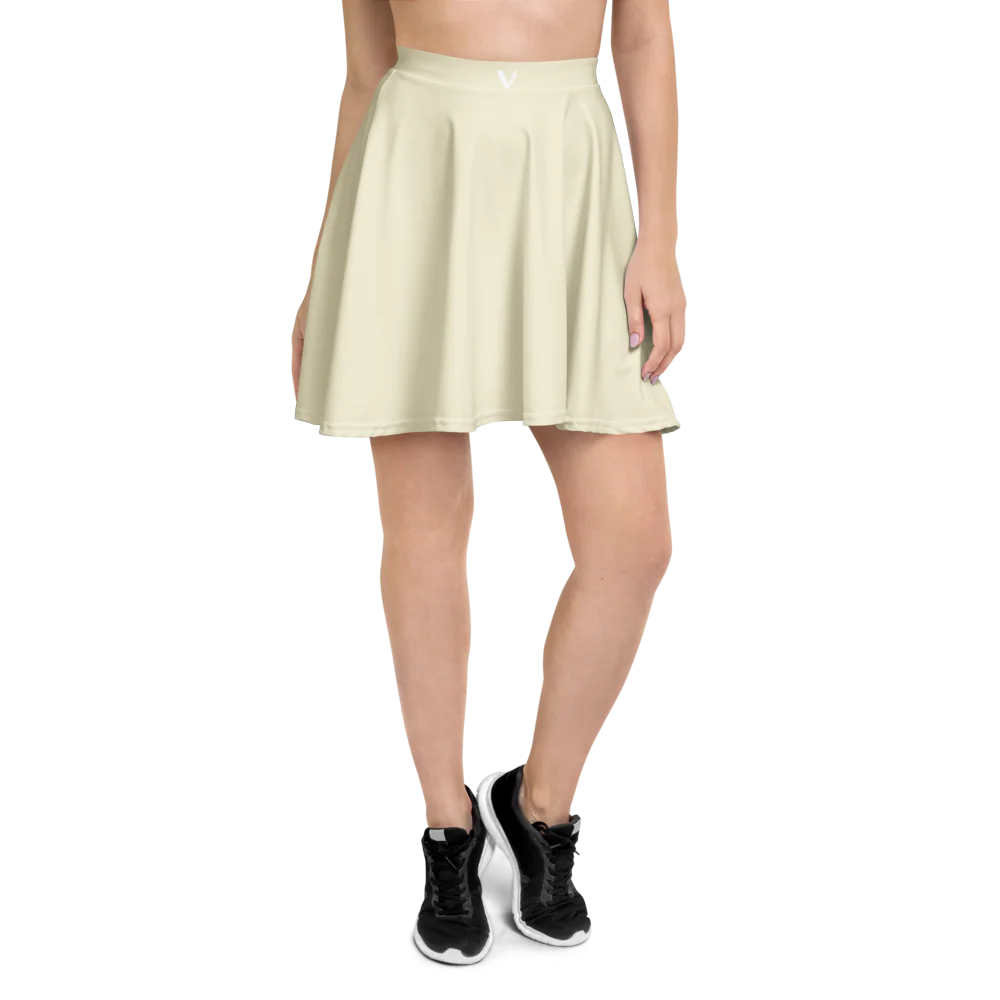 VOLTIVE Skater Skirt - Apricot White