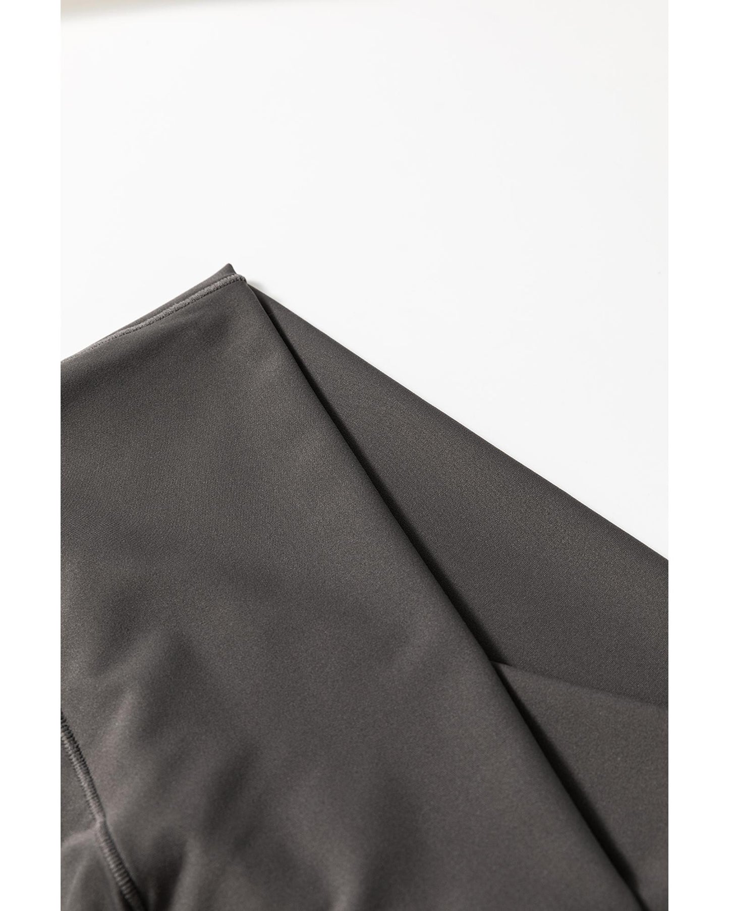 Dark Grey V Shape High Waist Flared Leggings - S