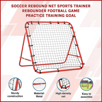 Soccer Rebound Net Sports Trainer Rebounder Football Game Practice Training Goal