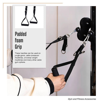 2 x Universal Foam Handle Exercise Machine Attachments