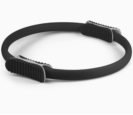 2 PCS Black 38cm Pilates Ring Circle with Comfort Foam Handles for Core & Muscle Toning