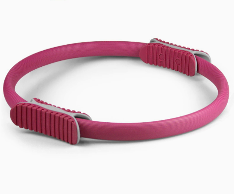 2 PCS Red 38cm Pilates Ring Circle with Comfort Foam Handles for Core & Muscle Toning