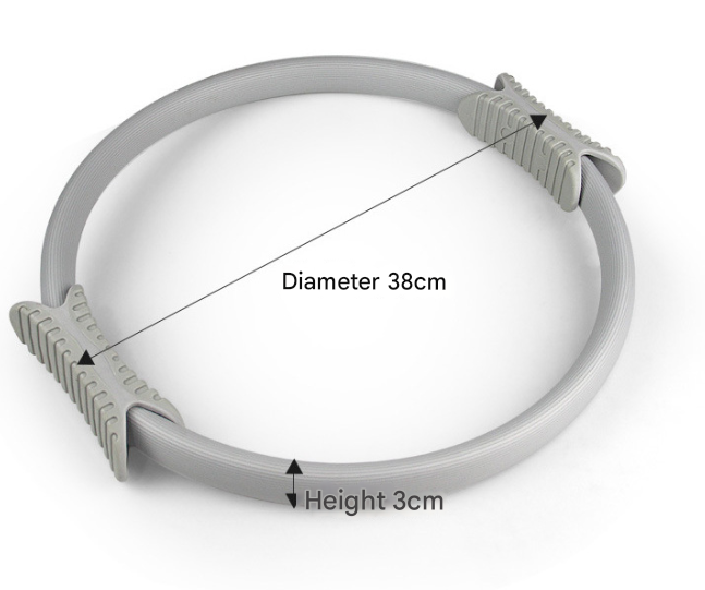 2 PCS Red 38cm Pilates Ring Circle with Comfort Foam Handles for Core & Muscle Toning