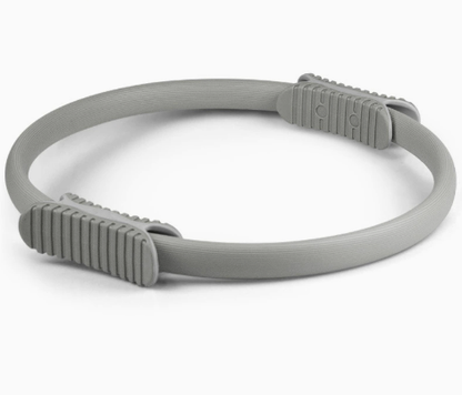 2 PCS Grey 38cm Pilates Ring Circle with Comfort Foam Handles for Core & Muscle Toning