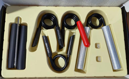 4-in-1 Aluminum Metal Grip Strength Trainer Set with Adjustable Resistance - Wrist, Finger, and Arm Exercise （50LB-200LB）