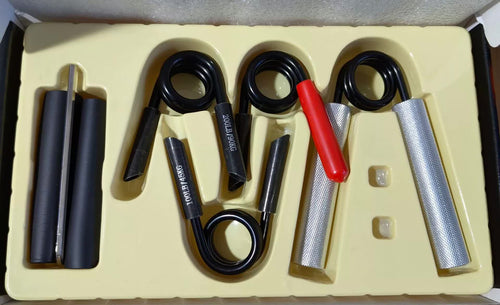 4-in-1 Aluminum Metal Grip Strength Trainer Set with Adjustable Resistance - Wrist, Finger, and Arm Exercise （50LB-200LB）