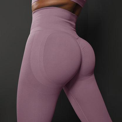 Size S Light Purple Seamless High-Waisted Yoga Pants for Women - Lift Workout Leggings for Running, Gym, and Fitness