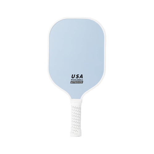 Light Blue Fiberglass Pickleball Paddle - Lightweight 215g with Anti-Slip TPU Grip for Outdoor Sports