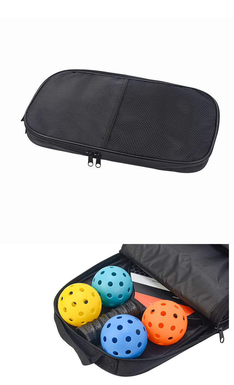 Purple Fiberglass Pickleball Paddle Set - 2 Minimalist Paddles, 4 Balls, and Carry Bag for Outdoor Play