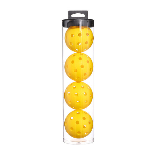 2 Tubes Yellow Outdoor Pickleball Balls 4-Pack - Durable 40-Hole Design with Carry Tube(8 balls in total)