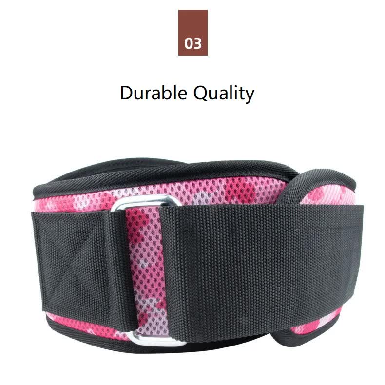 Size XL Pink Camouflage Camo Weightlifting Belt - EVA Nylon Gym Belt for Squats, Deadlifts & Lumbar Support