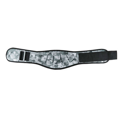 Size M Grey Camouflage Camo Weightlifting Belt - EVA Nylon Gym Belt for Squats, Deadlifts & Lumbar Support
