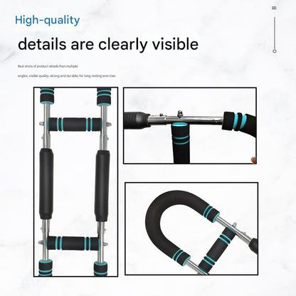 Blue Black Adjustable U-Shaped Arm Exerciser - For Home Fitness Strength Training (30kg)