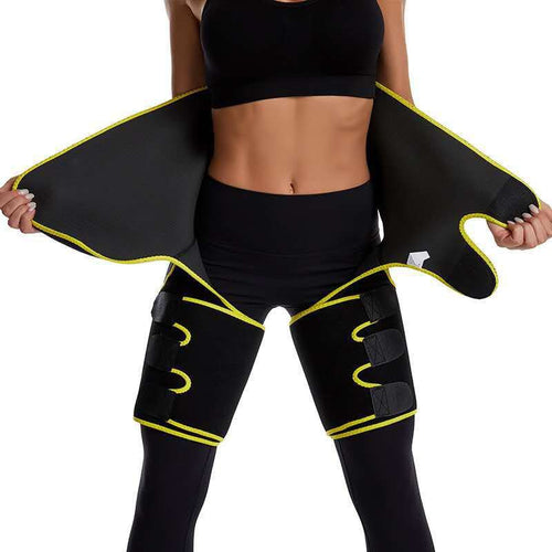 Yellow Women's 3-in-1 Body Shaper: Waist Cincher, Thigh Slimmer, Glute Lifter - Workout Gear (Size : XXL/XXXL)