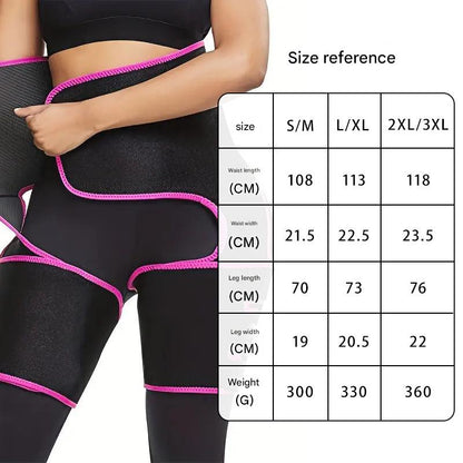 Yellow Women's 3-in-1 Body Shaper: Waist Cincher, Thigh Slimmer, Glute Lifter - Workout Gear (Size : XXL/XXXL)