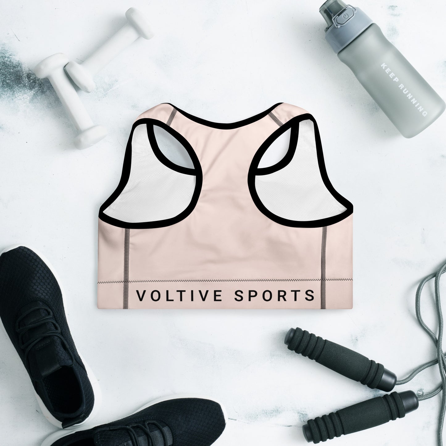 Voltive Sports Padded Performance Bra - Wisp Pink