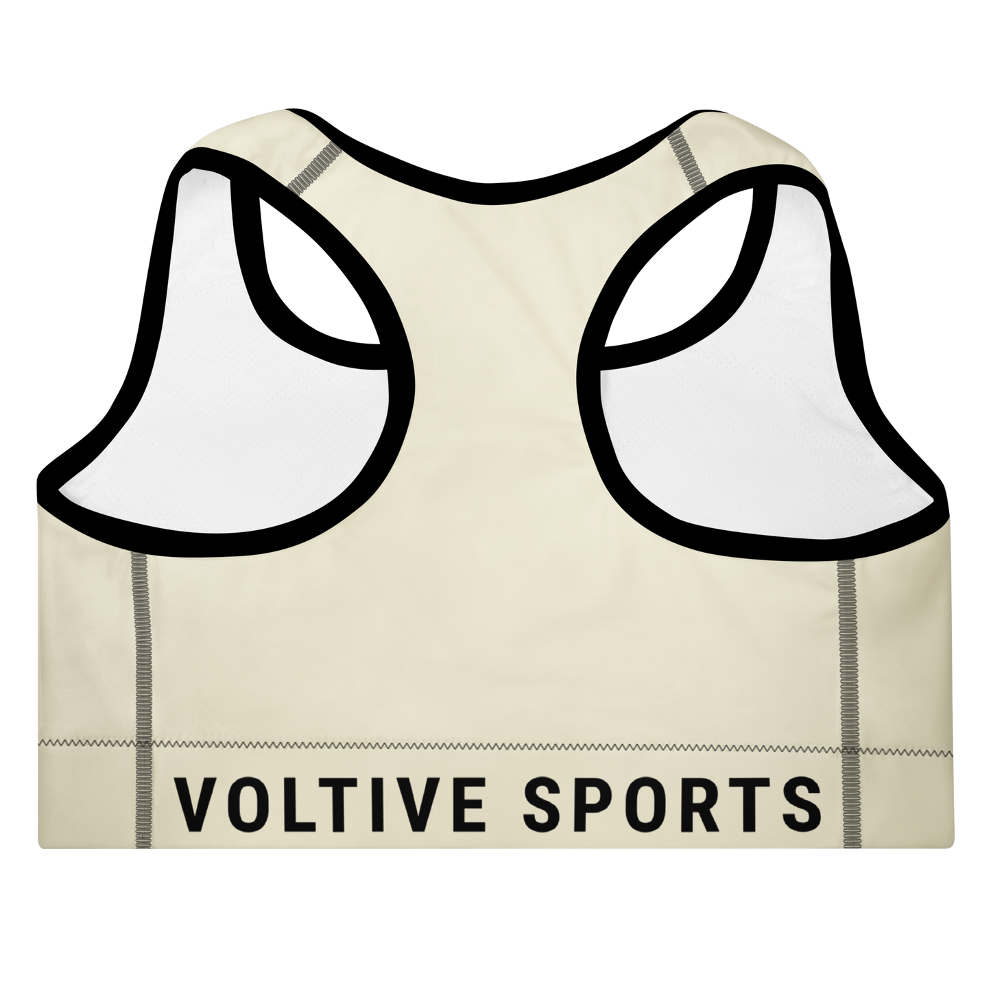 Voltive Sports Padded Performance Bra - Apricot White