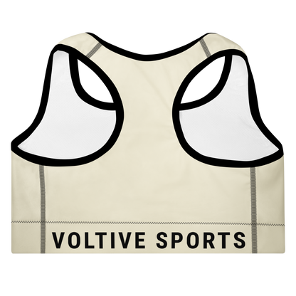 Voltive Sports Padded Performance Bra - Apricot White