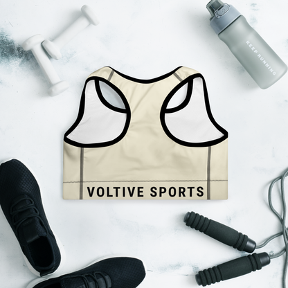 Voltive Sports Padded Performance Bra - Apricot White