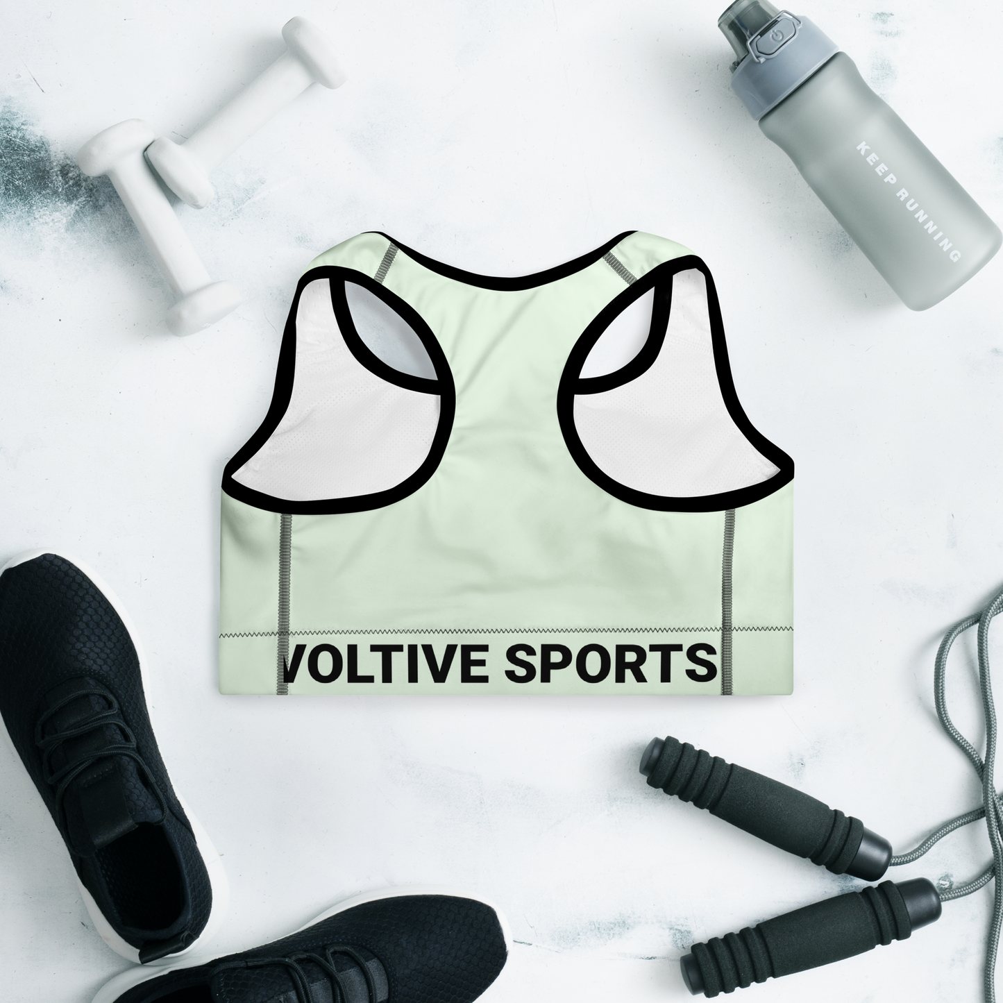 Voltive Sports Padded Performance Bra - Honeydew