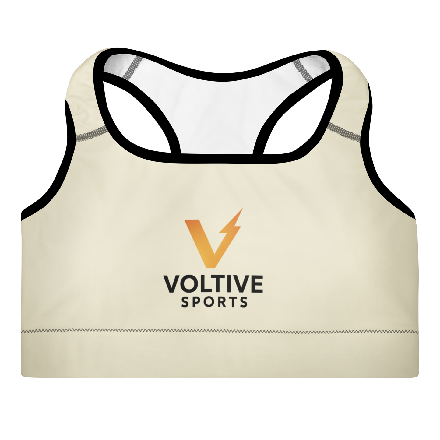 Voltive Sports Padded Performance Bra - Apricot White