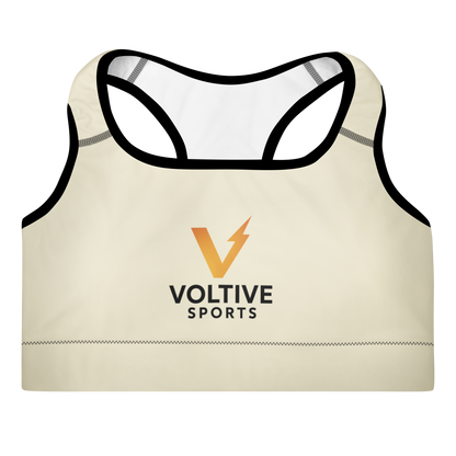 Voltive Sports Padded Performance Bra - Apricot White