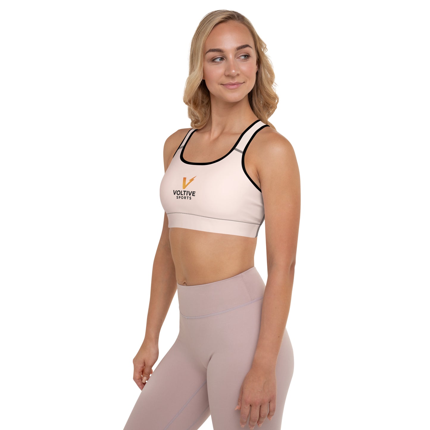 Voltive Sports Padded Performance Bra - Wisp Pink
