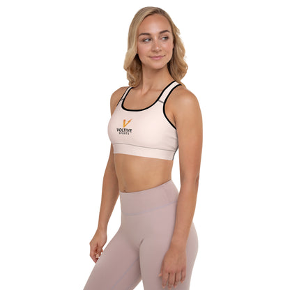 Voltive Sports Padded Performance Bra - Wisp Pink
