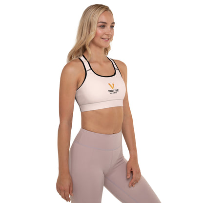 Voltive Sports Padded Performance Bra - Wisp Pink