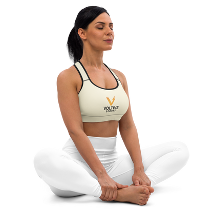 Voltive Sports Padded Performance Bra - Apricot White