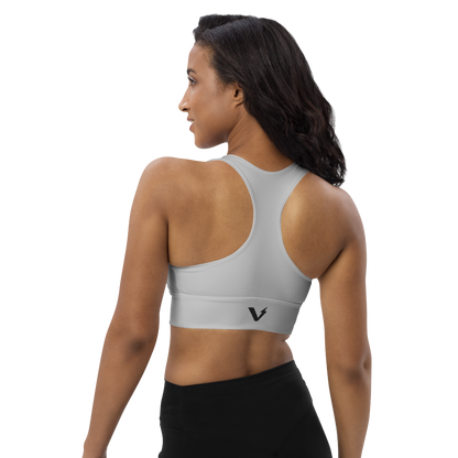 Voltive Recycled Longline Sports Bra - Silver