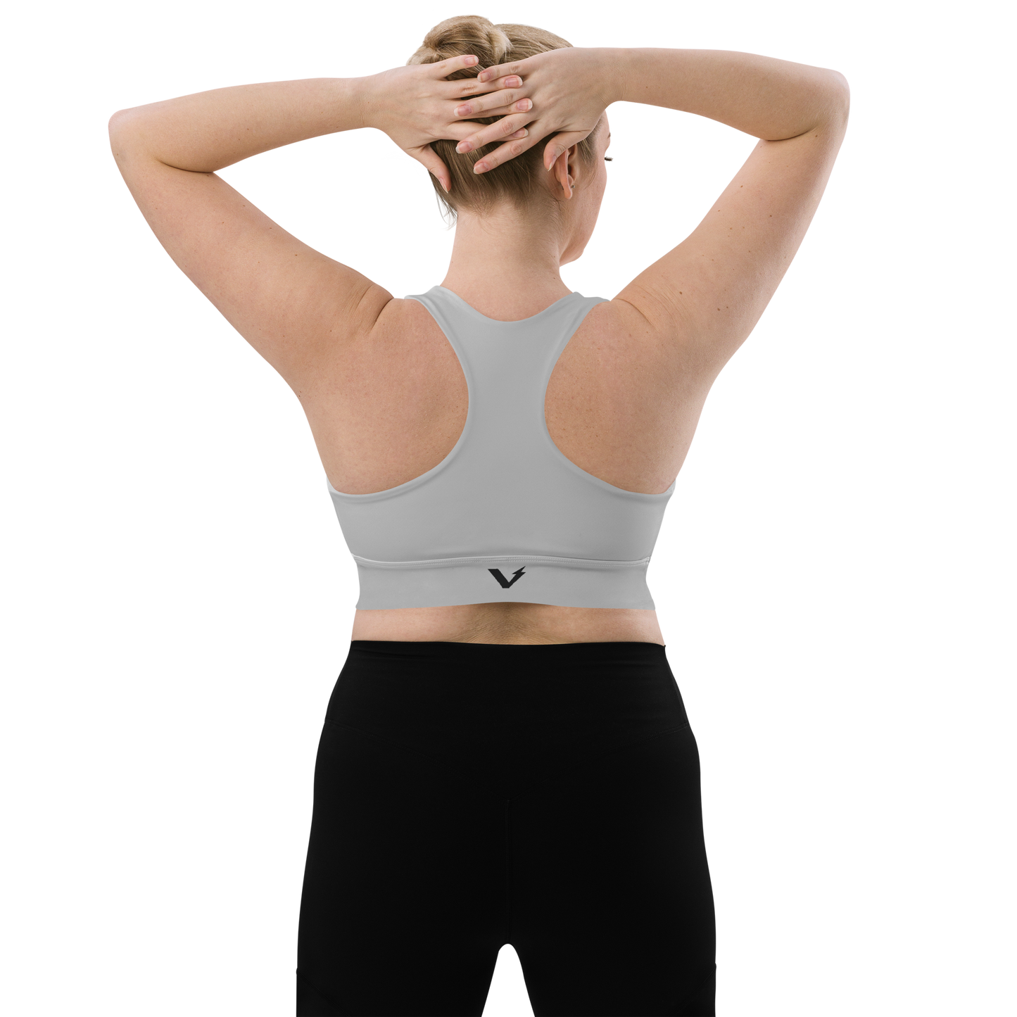 Voltive Recycled Longline Sports Bra - Silver