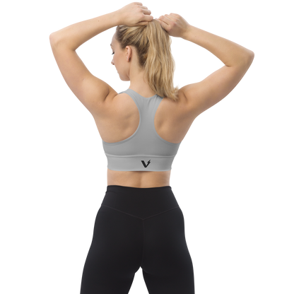 Voltive Recycled Longline Sports Bra - Silver