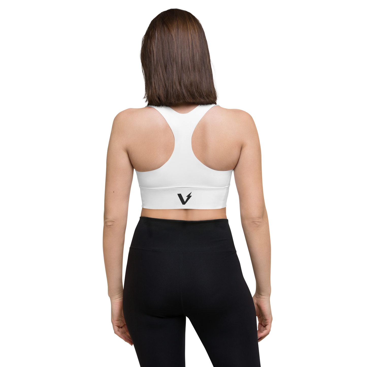 Voltive Recycled Longline Sports Bra - White