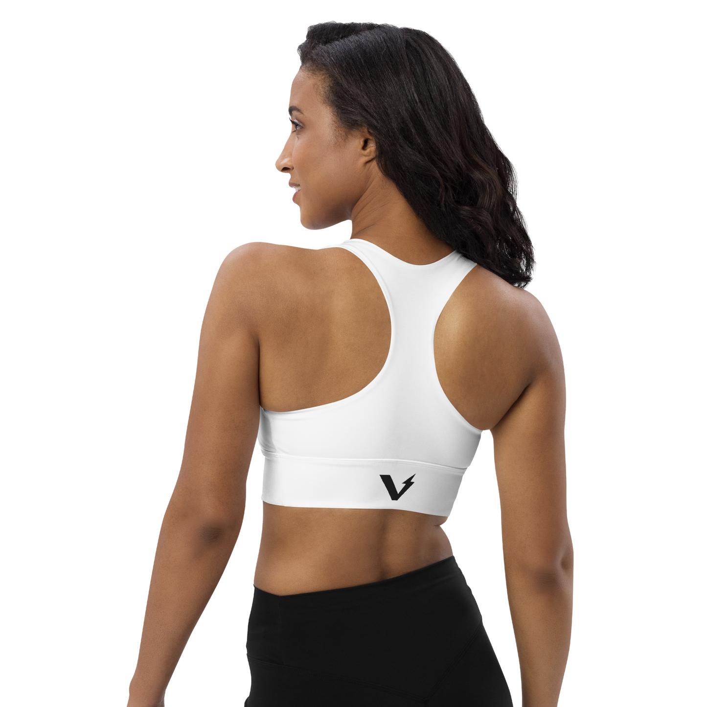 Voltive Recycled Longline Sports Bra - White