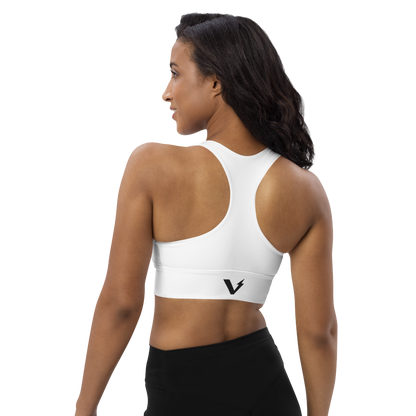 Voltive Recycled Longline Sports Bra - White