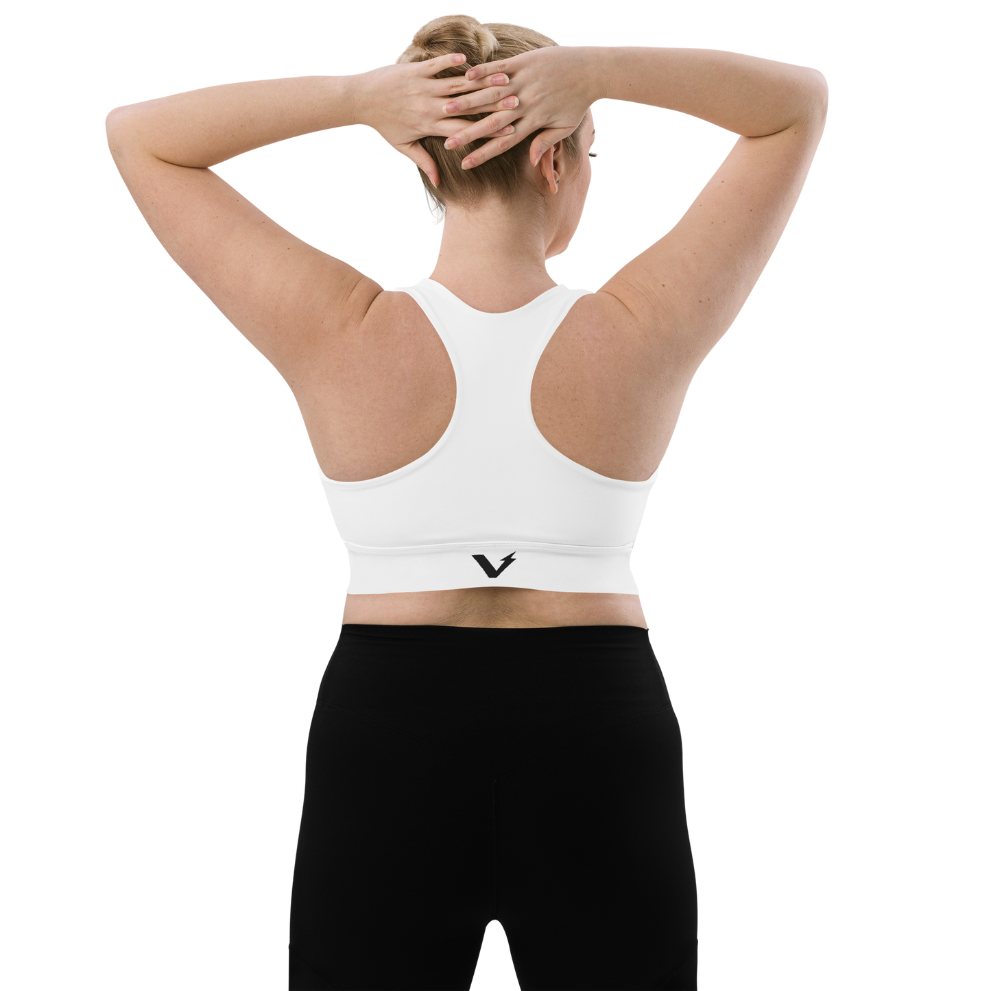 Voltive Recycled Longline Sports Bra - White