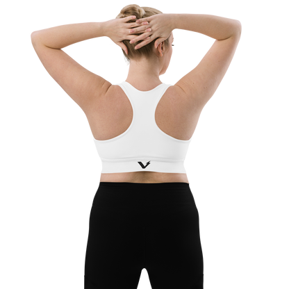 Voltive Recycled Longline Sports Bra - White
