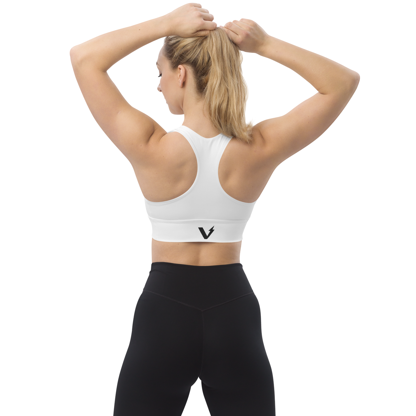 Voltive Recycled Longline Sports Bra - White
