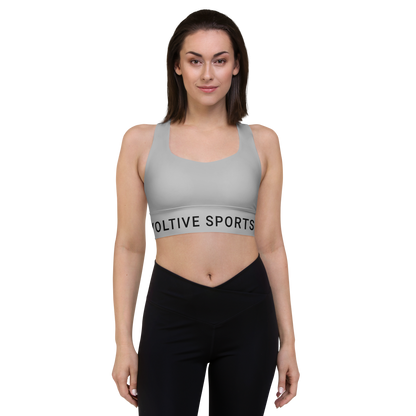 Voltive Recycled Longline Sports Bra - Silver