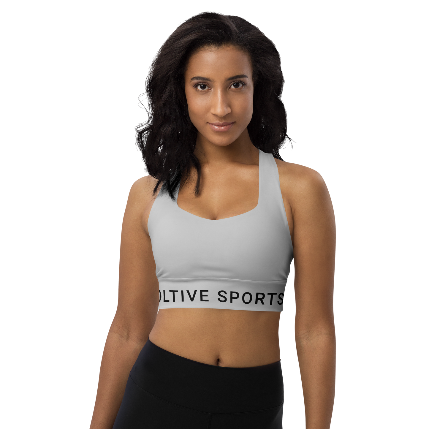 Voltive Recycled Longline Sports Bra - Silver