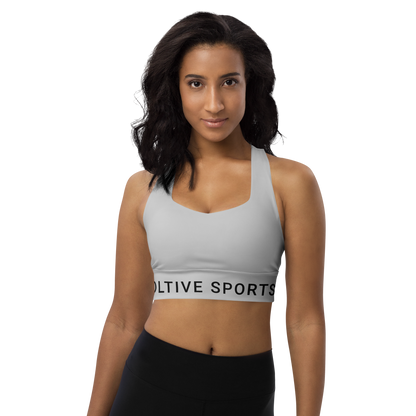Voltive Recycled Longline Sports Bra - Silver