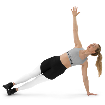 Voltive Recycled Longline Sports Bra - Silver