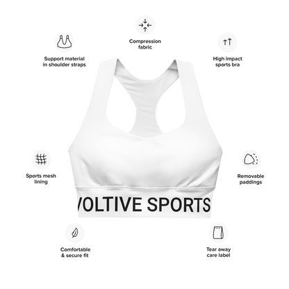 Voltive Recycled Longline Sports Bra - White