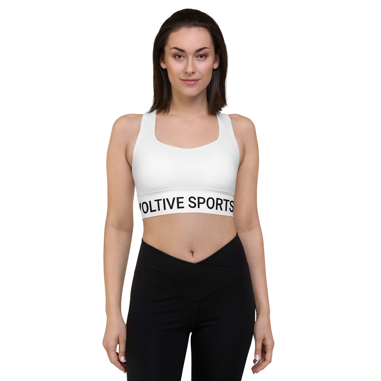 Voltive Recycled Longline Sports Bra - White