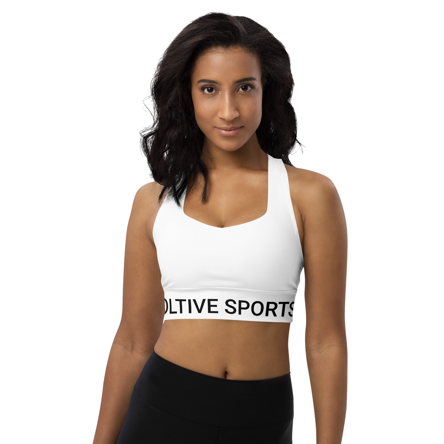 Voltive Recycled Longline Sports Bra - White