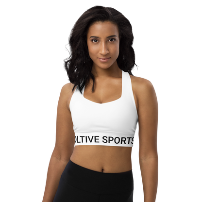 Voltive Recycled Longline Sports Bra - White