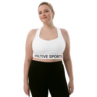 Voltive Recycled Longline Sports Bra - White